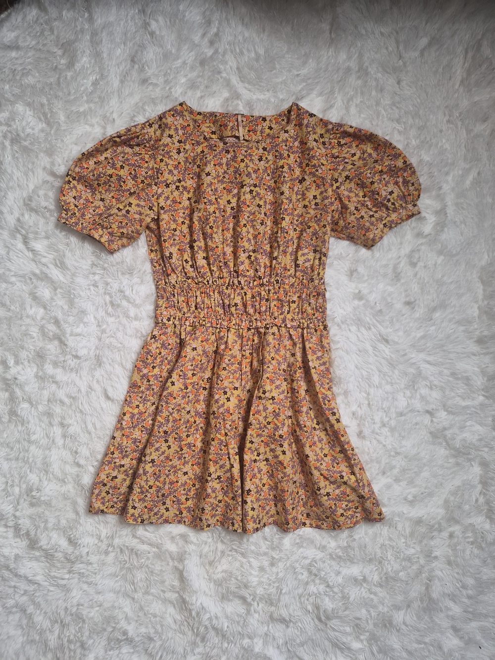 Free People Penni Mini Dress Yellow Combo Size XS Whimsical Whimsy Spring Summer